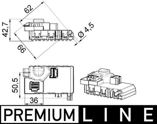 [ABR 63 000S] A/C BLOWER RESISTOR MAHLE MERC