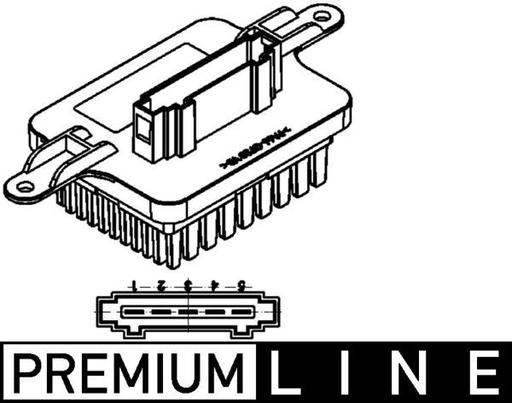 [ABR 59 000P] A/C BLOWER RESISTOR MAHLE PSA