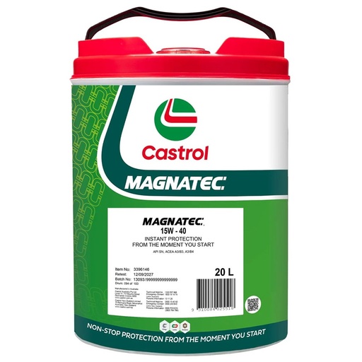 [3396146] ENGINE OIL 20L 15W40 MAGNATEC SN CASTROL