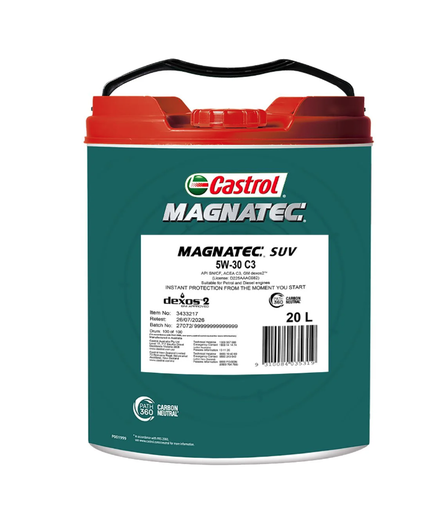 [3433217] ENGINE OIL 20L 5W30 C2 C3 MAGNATEC SUV CASTROL