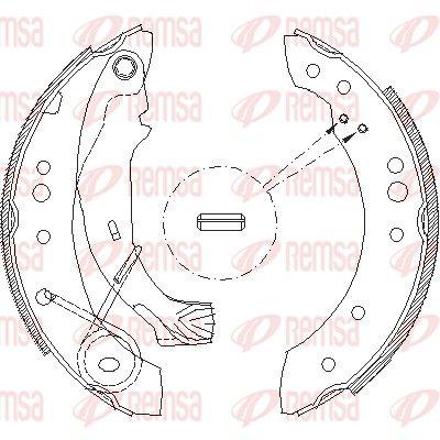 [4149] BRAKE SHOE REAR REMSA PSA