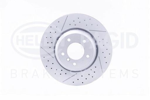 [8DD 355 123-041] BRAKE DISC FRONT 338MM PAGID BMW (CROSS DRILLED - SLOTTED - DUEL CAST)