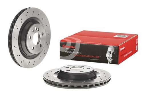 [09.B842.21] BRAKE DISC REAR 330MM BREMBO MERC (CROSS DRILLED)