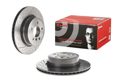 [09.C315.21] BRAKE DISC REAR 324MM BREMBO BMW (CROSS DRILLED - SLOTTED)