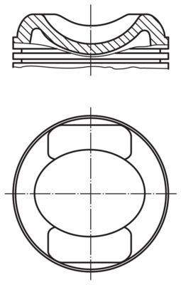 [504 37 00] PISTON ASSY STD MAHLE PORSCHE 993