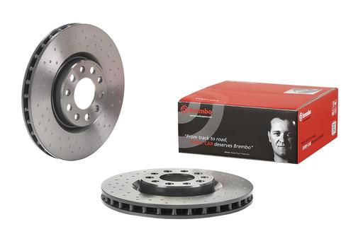 [09.C495.1X] BRAKE DISC FRONT 305MM BREMBO ALFA (CROSS DRILLED)