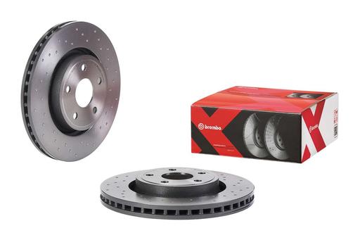 [09.N236.2X] BRAKE DISC FRONT 350MM BREMBO JEEP (CROSS DRILLED)