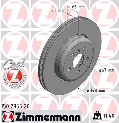 [150.2956.20] BRAKE DISC FRONT 348MM ZIMMERMANN BMW