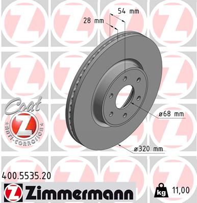 [400.5535.20] FRONT DISC ZIMMERMANN MERC