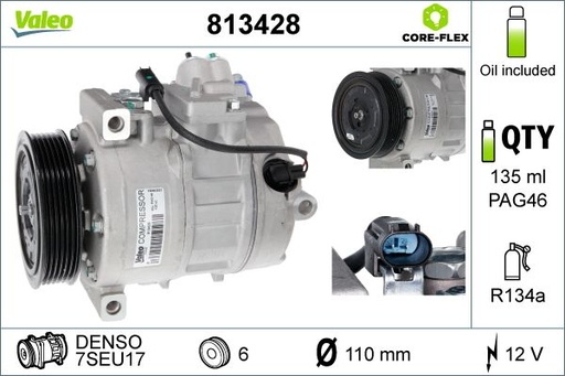 [813428] A/C COMPRESSOR VALEO BMW