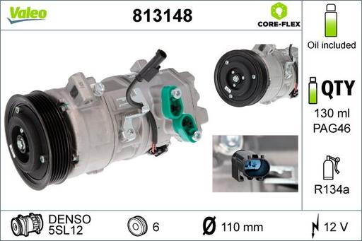 [813148] A/C COMPRESSOR VALEO BMW