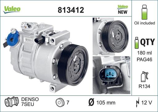 [813412] A/C COMPRESSOR VALEO BMW