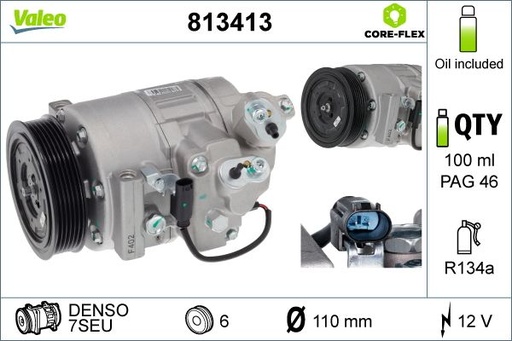 [813413] A/C COMPRESSOR VALEO BMW