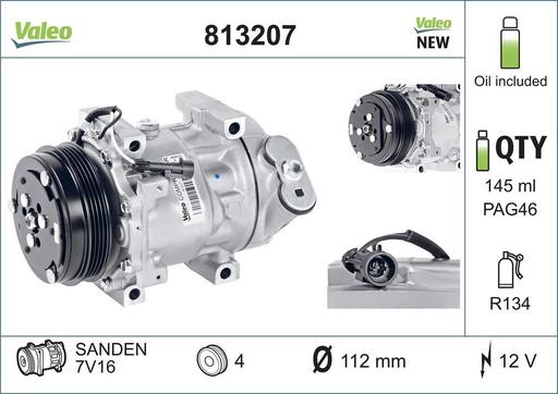 [813207] A/C COMPRESSOR VALEO FIAT