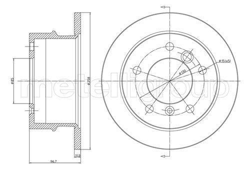 [23-0491] BRAKE DISC REAR 258MM METELLI MERC