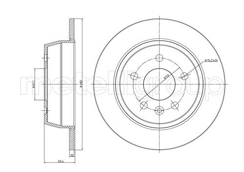 [23-0417] REAR DISC 280MM METELLI MERC
