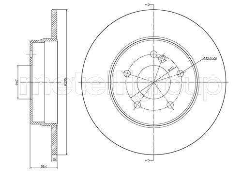 [23-0485C] BRAKE DISC REAR 290MM METELLI MERC