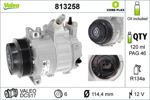 [813258] A/C COMPRESSOR VALEO MERC