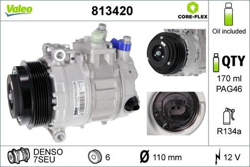 [813420] A/C COMPRESSOR VALEO MERC 7SEU*