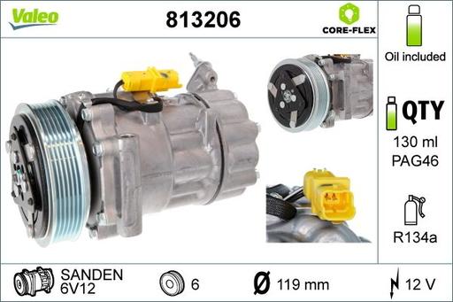 [813206] A/C COMPRESSOR VALEO MINI