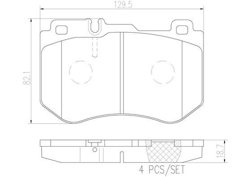 [P50123N] FRONT PADS BREMBO CERAMIC MERC