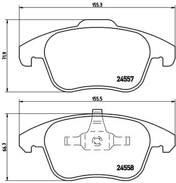 [P61086] FRONT PADS BREMBO PSA