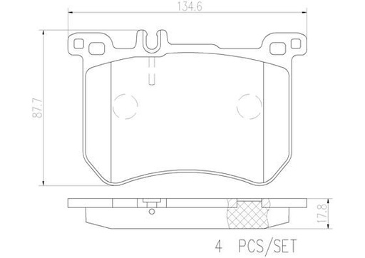 [P50111N] BRAKE PADS FRONT BREMBO CERAMIC MERC