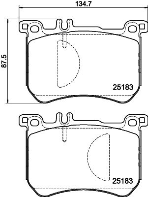[8DB 355 020-491] BRAKE PADS FRONT PAGID MERC