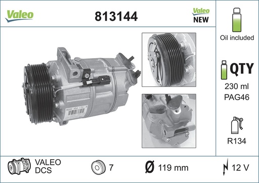 [813144] A/C COMPRESSOR VALEO RENAULT