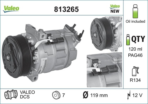 [813265] A/C COMPRESSOR VALEO RENAULT