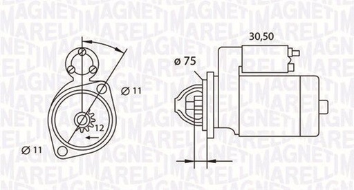 [MSN3627] STARTER MOTOR MAGNETI MARELLI ALFA