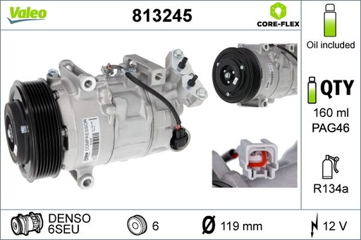 [813245] A/C COMPRESSOR VALEO RENAULT