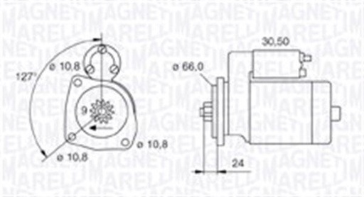 [MQS1242] STARTER MOTOR MAGNETI MARELLI LAND ROVER