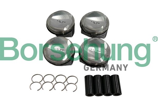 [B19151] PISTON SET OF 4 W/ RINGS  BORSEHUNG VAG