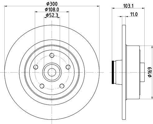 [8DD 355 123-361] BRAKE DISC REAR 300MM PAGID RENAULT
