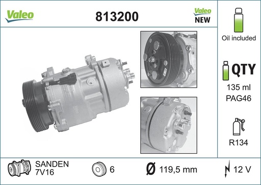 [813200] A/C COMPRESSOR VALEO VAG