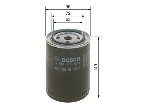 [P3012] OIL FILTER BOSCH VAG