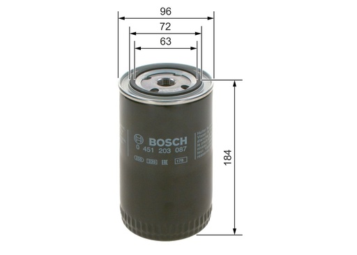 [P3087] OIL FILTER BOSCH VAG