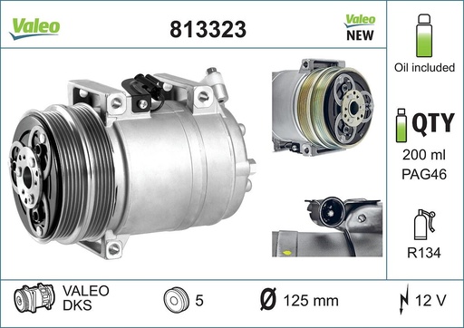 [813323] A/C COMPRESSOR VALEO VOLVO