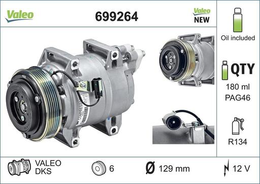[699264] A/C COMPRESSOR VALEO VOLVO