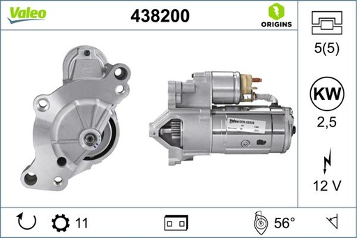 [438200] STARTER MOTOR VALEO 308/C4 PICASSO 2.0HD
