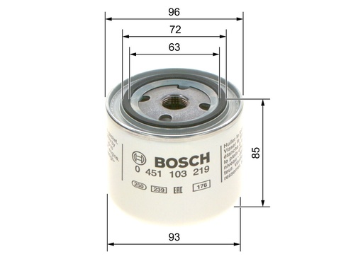 [P3219] OIL FILTER BOSCH VOLVO