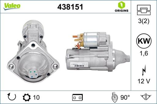 [438151] STARTER MOTOR VALEO BMW