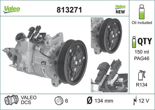 [813271] A/C COMPRESSOR VALEO VOLVO