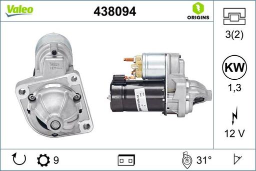 [438094] STARTER MOTOR VALEO BMW