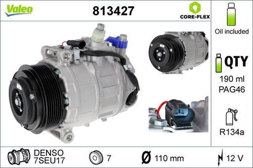 [813427] A/C COMPRSSOR VALEO MERC
