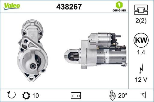 [438267] STARTER MOTOR VALEO MERC
