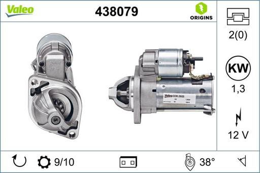 [438079] STARTER MOTOR VALEO MERC