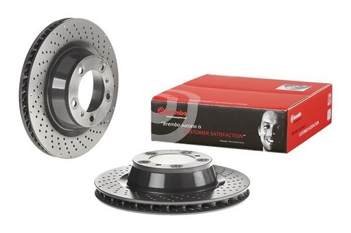 [09.D935.11] REAR DISC RH 330MM CROSS DRILLED BREMBO PORSCHE