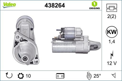 [438264] STARTER MOTOR VALEO MERC